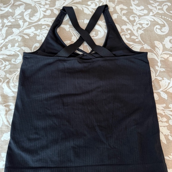Black Ribbed Tank Top - Picture 3 of 3